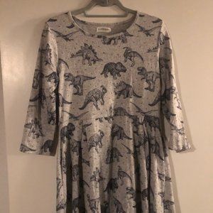 3/4 Sleeve Knit Dinosaur Dress